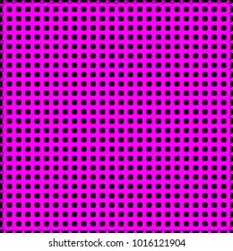 Napkin texture design on black. checkered pattern and floral four-petal elements. Gradient Vector for paper packaging, textile design, covers
