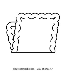 napkin tissue line icon vector. napkin tissue sign. isolated contour symbol black illustration
