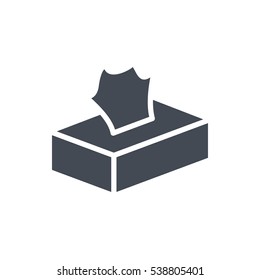 napkin tissue silhouette icon