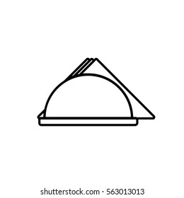 napkin tissue silhouette icon