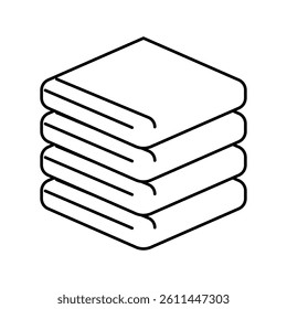 napkin and towel line icon vector. napkin and towel sign. isolated contour symbol black illustration