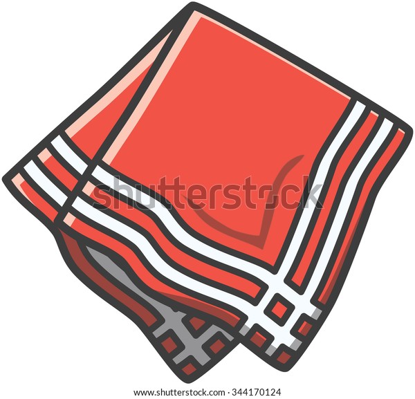 Napkin Vector Cartoon Illustration Stock Vector (Royalty Free) 344170124