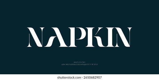 Napkin vector illustration of alphabet letter A to Z