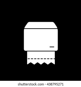 Napkins Flat Icon On Black Background