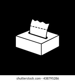Napkins Flat Icon On Black Background