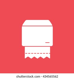 Napkins Flat Icon On Red Background