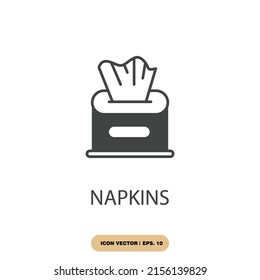 napkins icons  symbol vector elements for infographic web