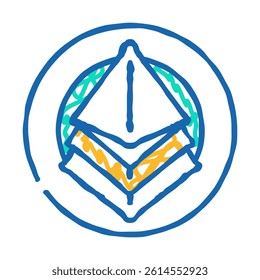 napkins on plate doodle icon sketch vector. napkins on plate sign. isolated symbol illustration