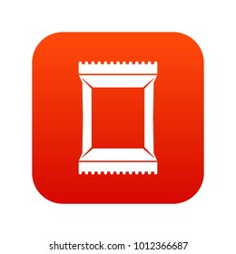 Napkins pack icon digital red for any design isolated on white vector illustration