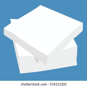 Napkins realistic vector illustration isolated