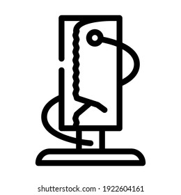 servilletas en el vector de icono de línea de rollo. servilletas en señal de rollo. símbolo de contorno aislado ilustración negra