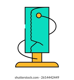 napkins in roll line icon vector. napkins in roll sign. isolated symbol illustration