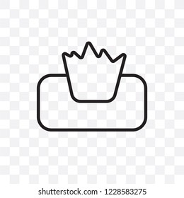 Napkins vector linear icon isolated on transparent background, Napkins transparency concept can be used for web and mobile
