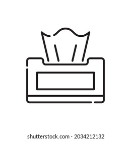 Napkins vector outline icon style illustration. EPS 10 file