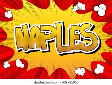 Naples - Comic book style word