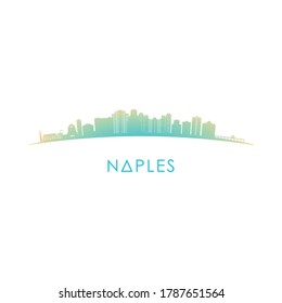 Naples Florida Skyline Silhouette. Vector Design Colorful Illustration.