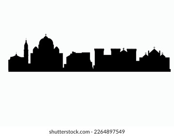 Neapel Italien Skyline Silhouette