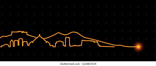 Naples Light Streak Skyline