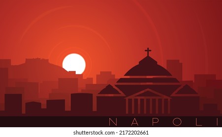 Naples Low Sun Skyline Scene