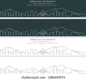 Naples Single Line Skyline Banner