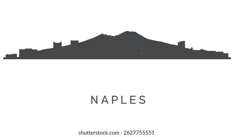 Naples Skyline Vector Illustration Italy.