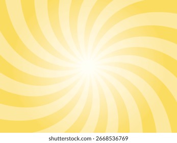 Nápoles amarillo rayos de sol retro estilo vintage fondo amarillo. Fondo de patrón de Sunburst remolino. Telón de fondo de los rayos. Ilustración vectorial de Anuncio de verano.