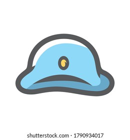 Napoleon Bonaparte hat Vector icon Cartoon illustration.