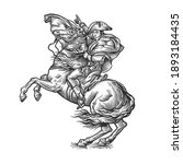 Napoleon. Can be used as a sketch of a tattoo.