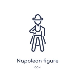 Napoleon Figure Icon From People Outline Collection. Thin Line Napoleon Figure Icon Isolated On White Background.