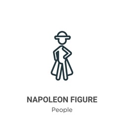 Napoleon Figure Outline Vector Icon. Thin Line Black Napoleon Figure Icon, Flat Vector Simple Element Illustration From Editable People Concept Isolated Stroke On White Background