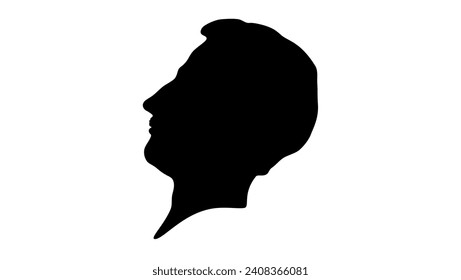 Napoleon IV, schwarz, einzelne Silhouette