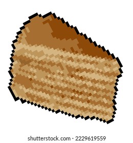Napoleon Pixel Cake Peace. isolated on white background vector illustration for cafe and restaurant menu