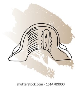 Napoleons hat doodle vector illustration