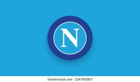 Napoli Fan Token cryptocurrency logo on isolated background with copy space. 3d vector illustration of Napoli Fan Token, NAP token icon banner design concept.