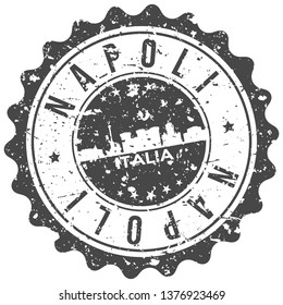 Napoli Italy. City Skyline. Silhouette City. Design Vector. Famous Monuments.