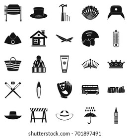 Napper icons set. Simple set of 25 napper vector icons for web isolated on white background