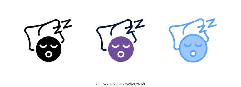 Napping Icon Element For Design And Vector