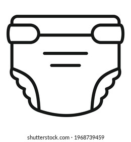 Nappy diaper icon. Outline Nappy diaper vector icon for web design isolated on white background
