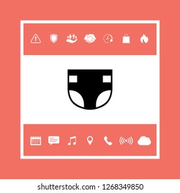 Nappy icon symbol. Graphic elements for your design