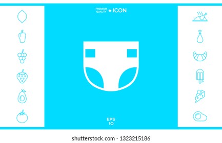 Nappy icon symbol. Graphic elements for your design