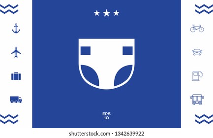 Nappy icon symbol. Graphic elements for your design