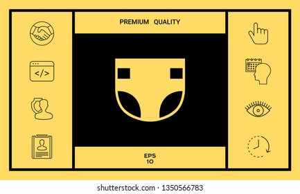 Nappy icon symbol. Graphic elements for your design