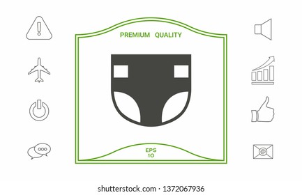 Nappy icon symbol. Graphic elements for your design