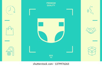 Nappy icon symbol. Graphic elements for your design