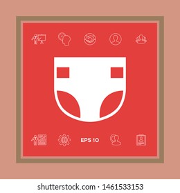 Nappy icon symbol. Graphic elements for your design