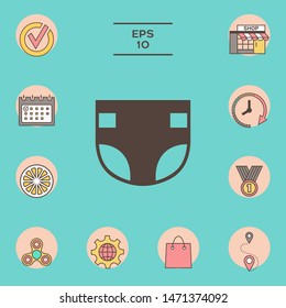 Nappy icon symbol. Graphic elements for your design
