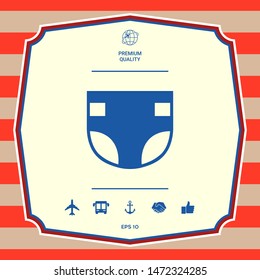 Nappy icon symbol. Graphic elements for your design