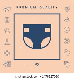 Nappy icon symbol. Graphic elements for your design