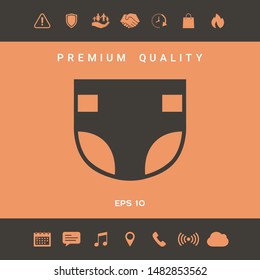 Nappy icon symbol. Graphic elements for your design