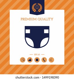 Nappy icon symbol. Graphic elements for your design